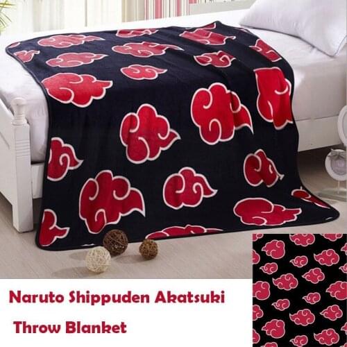 Anime Naruto Akatsuki Red Clould Blanket Sofa Bedding Soft Warm Plush Coral Fleece Blanket Quilt Rug Obito Itachi Nagato Cosplay