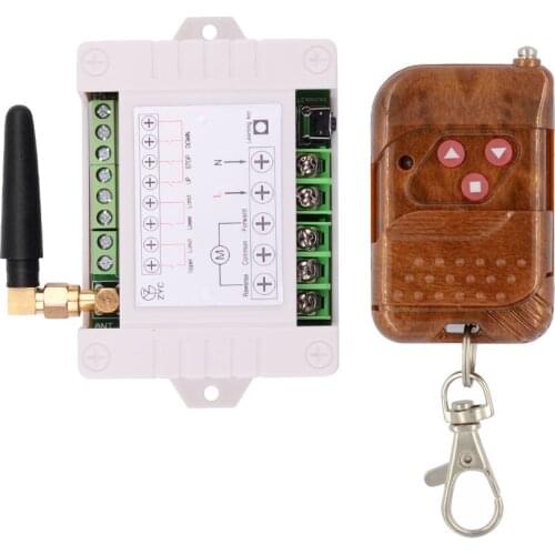 AC 110 220V 10A Motor Remote Control Switch High Power Motor RF Controller Auto Gate Garage Door Motor Remote Up Down Stop ASKRX