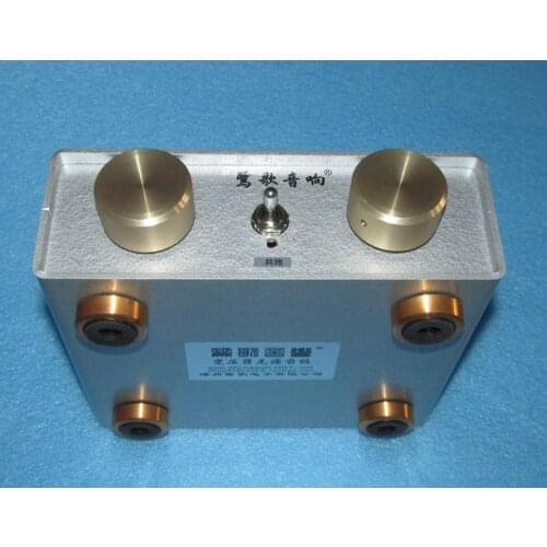 Balance converter, one-way balanced input, two-way balanced selection output volume control, using advanced transformer