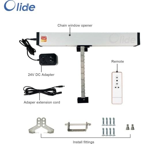 Tuya Smart DC 24V Electric Chain Window Actuator Phone App Control Skylight Automatic Compatible with Alexa and Google Home