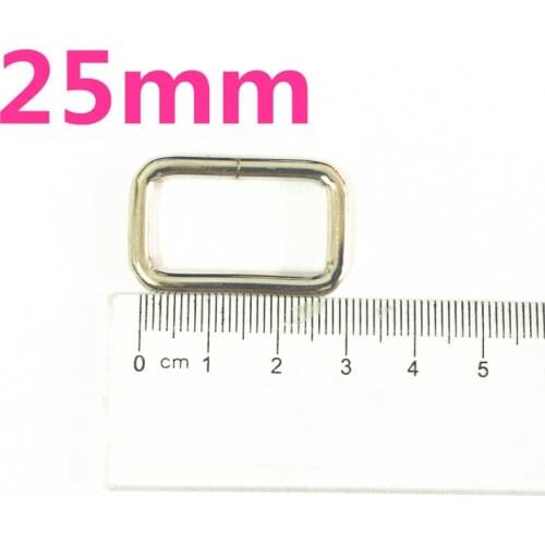 50pcs/lot 1''inch 2.5cm Length Silver Metal Rectangular Buckle Handmade Accessories for Bags, Backpack and Handbag Hardware