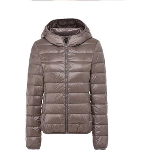2021 New Autumn winter Down jacket women 90% duck down coat Ultra Light warm Female Hooded Portable plus size down jacket winter