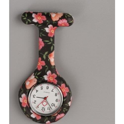 Flowers Clip-on Fob Brooch Lapel Pin Brooch Rose Gold Fob Nurse Watch Pocket Adjustable Watch for Doctor BUTTERFLY Nurse Watch