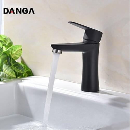 Basin Faucet Vertical Bathtub Faucet Bathroom Sink Tap 304 Stainless Steel Hot and Cold Mixer Black/White Vantiy Water Tap