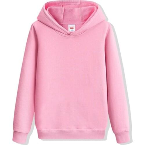 Girls' Sweatshirt Hooded Solid Color Pullover Childrens Round Neck Childrens 2-12 Years Old 2021 Autumn