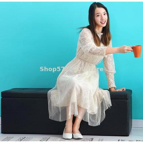 Shoe Changing Stool Shoe Cabinet Clothing Store Household Bed End Storage Sofa Stool Rectangular Rest Shoe Store Long Storage St