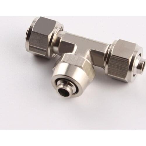 4mm 6mm 8mm 10mm 12mm 14mm 16mm Tee Type 3 Way Pneumatic Fast Twist Tube Pipe Fitting Quick Coupler Connector