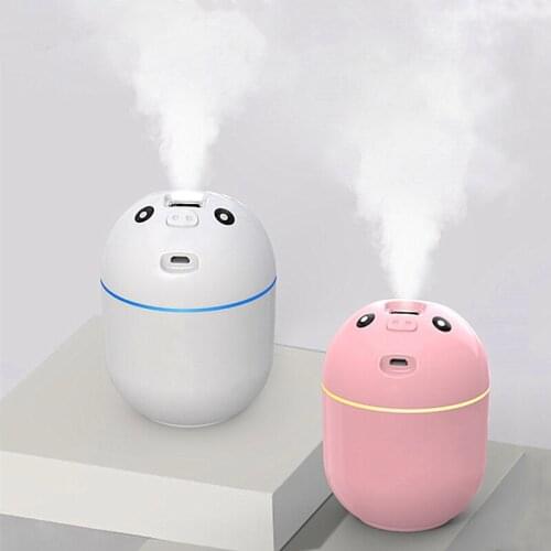 220ML Ultrasonic Mini Air Humidifier Aroma Essential Oil Diffuser for Home Car USB Mist Maker with LED Night Lamp Aromatherapy