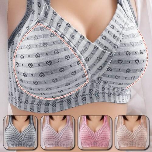 Womens Anti-Glare Push-Up Bra Without Steel Ring Gathers Large Size Bra Thin Breathable Bra Comfortable High-Quality Bra