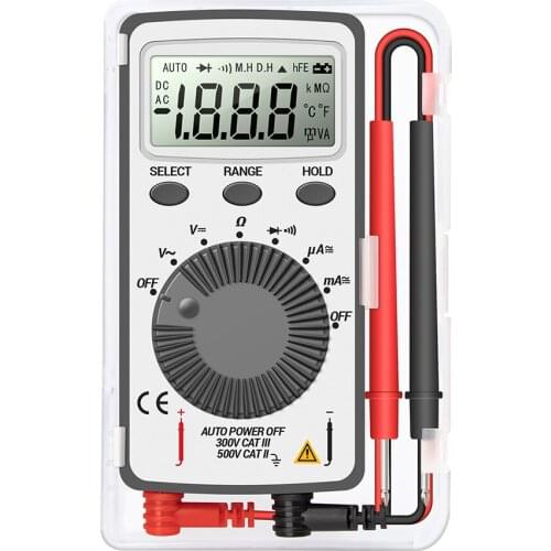 LCD Pocket Digital Multimeter Backlight AC/DC Automatic Portable Voltmeter Ammeter Ohm Tester