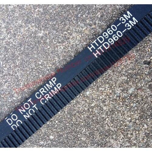 1 piece 960 HTD3M 15 timing belt length 960mm width 15mm 320 teeth rubber closed-loop HTD 3M 960-3M S3M pulley cnc machine