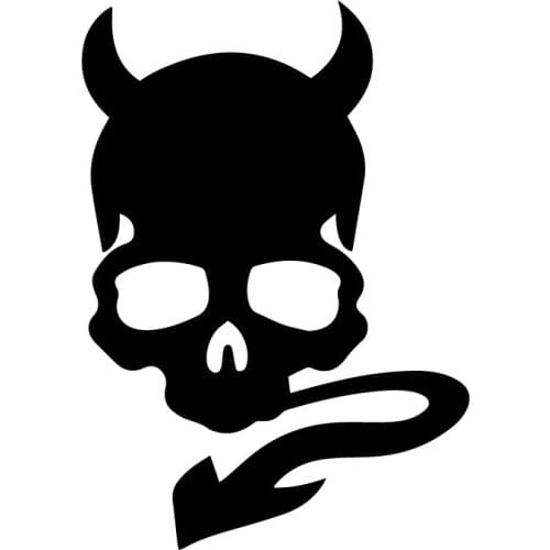 11.3X16CM Skull Devil Funny Humor Car Window Doors Decoration Stickers Decals