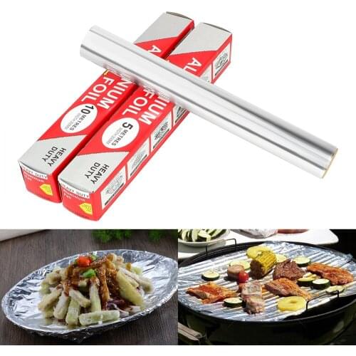 5m/10m*30cm BBQ Grill BBQ Baking Tool Tinfoil Paper Sheet Roll Aluminum Foil Paper Barbecue Cooking Tin Foil Paper