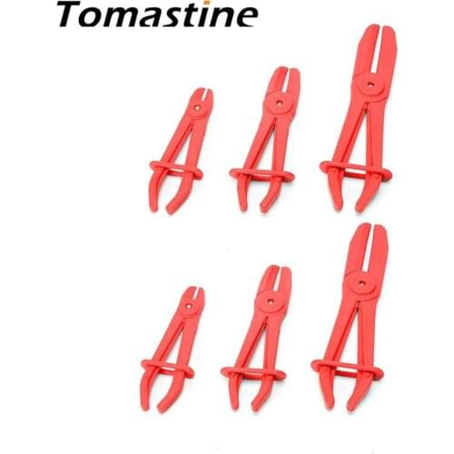 6Pcs/Set Nylon Hose Clamp Tool Set Brake Fuel Water Line Clamp Plier Hands Free Tool Car Repair Tools Hose Pliers