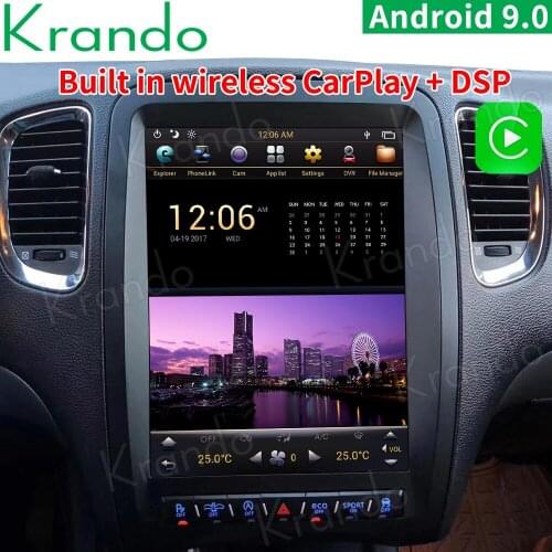 Krando Android 9.0 12.1" 4+64 GB Car Multimedia Player for Dodge Durango 2012-2019 Car stereo with screen autoradio navigator