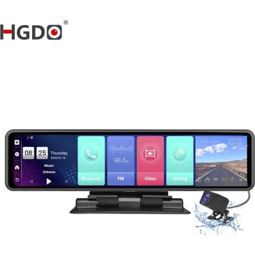 2020 HGDO 12" IPS Car DVR Camera GPS 4G Android 8.1 ADAS FHD 1080P Dash cam Dual Lens car video Recorder Remote Monitor 2G+32G