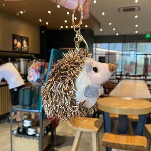Lateefah Key Clip Toy Cotton Stuffed 12CM Keychains Gift Hedgehog Plush Doll Ornaments