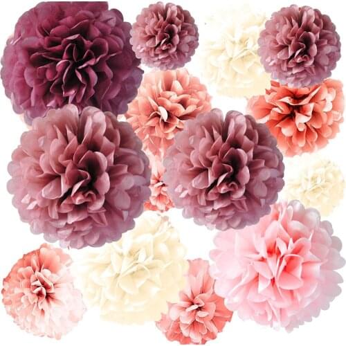 Rose Gold Paper Flower Ball Wedding Party Decoration Handmade Paper Flower Pendant Birthday Party Decoration