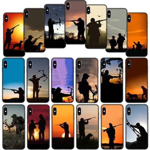 Hunter Dog hunting Colorful Soft Cover Case for iPhone 12 11 Pro X XS XR Max