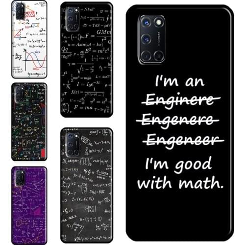 Physics Science Maths Formula Case For OPPO A91 A93 A83 A15 A31 A53 A9 A5 2020 F5 Find X3 Pro A52 A72 A3S A5S Cover Capa