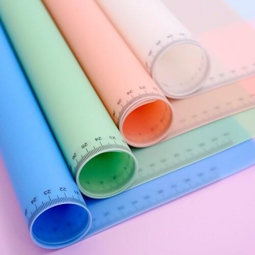 Color Clipboard Multifunctional Ruler Board Soft Silicone Desktop Writing Pad A4 A3 Scale Pad Desk Office Pad Large Plate