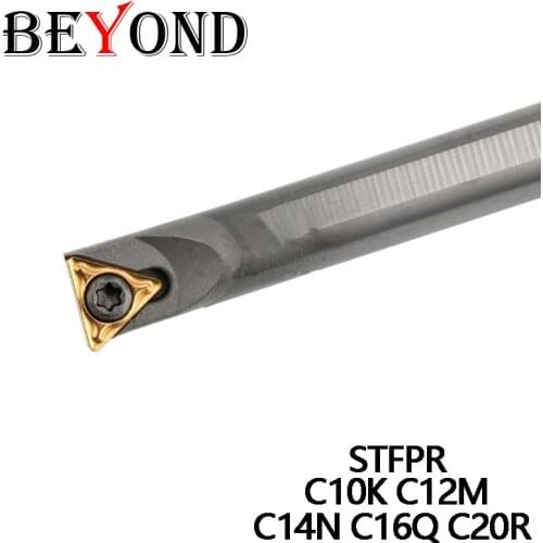 BEYOND 1Pcs Lathe Cutter STFPR Internal Cemented Carbide Turning Tool Holder C10K C12M C14N C16Q C20R Tungsten Steel CNC