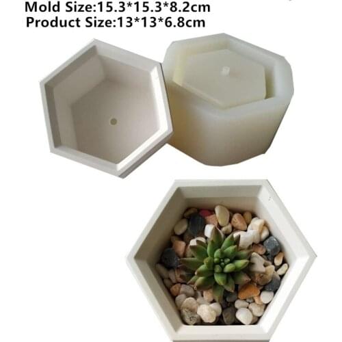Home Decor Silicone Concrete Mold Geometric Flower Pot Cement Plaster Vase Mould DIY Aroma Candle Decoration Molds Ceramic Craft