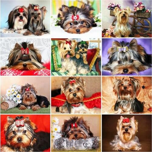 Evershine 5D DIY Diamond Painting Dog Full Square Round Diamond Embroidery Animal Cross Stitch Kit Rhinestone Handicrafts