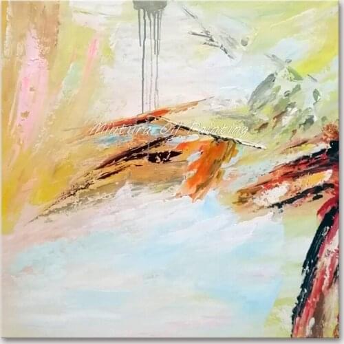 Mintura Wall Picture for Living Room Oil Painting on Canva Hand Painted Abstract Colorful Picture Home Decor Wall Art No Framed