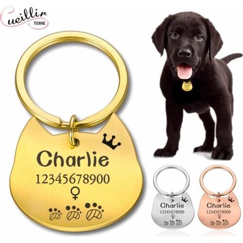 Pet Id Tag Keychain Engraved Pet Id Name For Cat Puppy Dog Collar Tag Pendant Keyring Pet Accessories Keychain Key Ring For Pet
