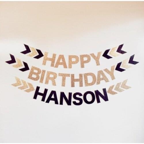 Personalized color name age Birthday Arrow Banners wedding engagement baby shower baptism Christening party Photo Prop garlands