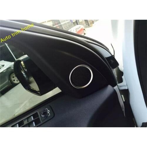 Lapetus Side Stereo Audio Speaker Decorative Circle Ring Cover Trim For Land Rover Discovery Sport 2015 - 2019 ABS
