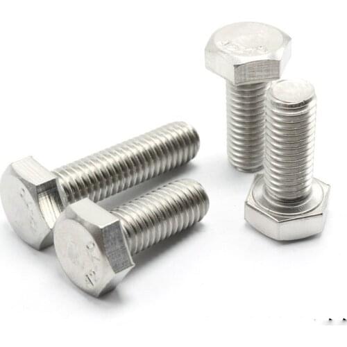 M4 M5 M6 M8 Hex Screws Outside Hex Bolt DIN933 Bolts Stainless Steel For Electrical Machine Equipment Wheel Construction