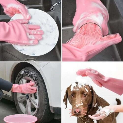 Silicone Cleaning Gloves Multifunction Magic Silicone Dish Washing Gloves Silicone Glove Kitchenware