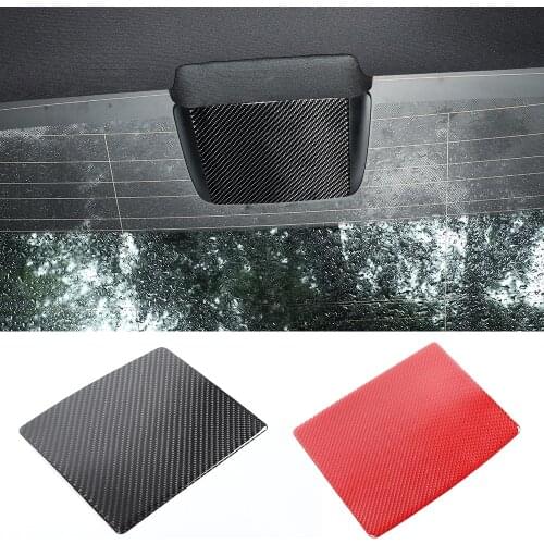 Soft Real Carbon Fiber High Brake Light Panel Cover Decorative Trim For Dodge Charger 2015-2021 Interior Car Accessories
