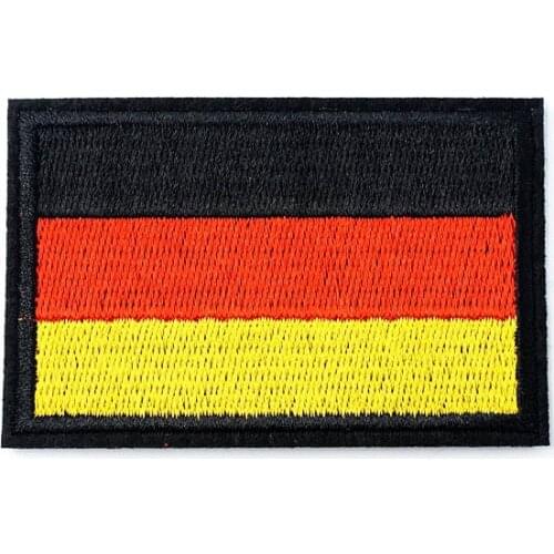 German Flag Size:4.9x7.6cm Cloth Iron On Patch Badge Embroidered Badges Abstract Kids Patches For Clothes Stickers 0094