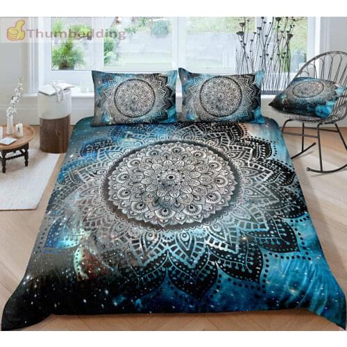 Thumbedding Dropship Bohemia Style Cosmic Background Bedding Set Classic Designed Floral 3D Duvet Cover Set Innovative