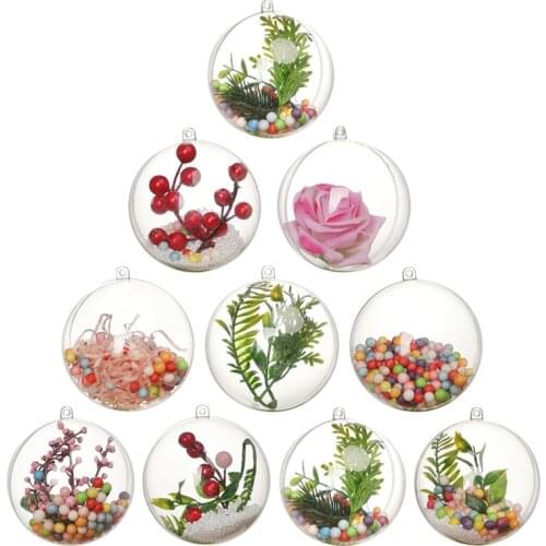 Personalised Christmas Bauble DIY Christmas Gift Decoration Balls Christmas Tree Ornament Transparent Personalize Christmas Ball