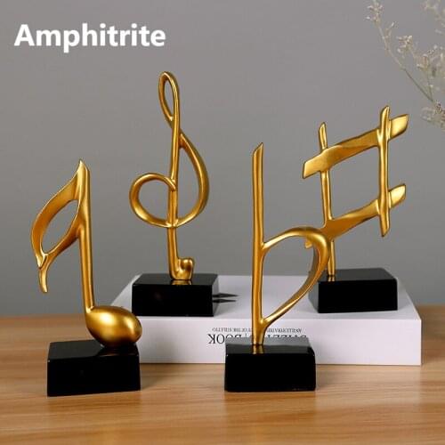 Resin Musical Note Wine Statue Closet Home Decor Wedding Accessories Living Room Modern Study Objects Vintage Figurine