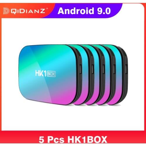5pcs HK1 Box Smart TV Box 4K 1080P amlogic S905X3 Android 9 9.0 HK1Box Set Top Box Dual WiFi 1000m 4K 32gb 64gb