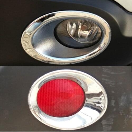 Chrome Plated ABS Front Rear Fog Light Cover Frame Auto Trim Car Styling Accessories For Nissan Qashqai Dualis J10 2008-2015 hxh