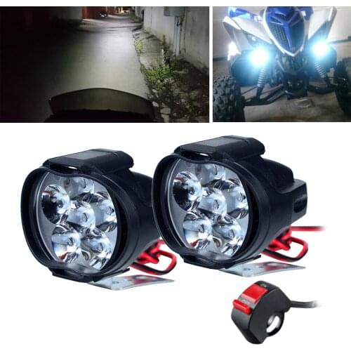LED Motorcycle Headlight, Easy Installing Bikes Head Lamp Spot Light for Motorcycles, Motos, ATVs, UTVs, Scooter