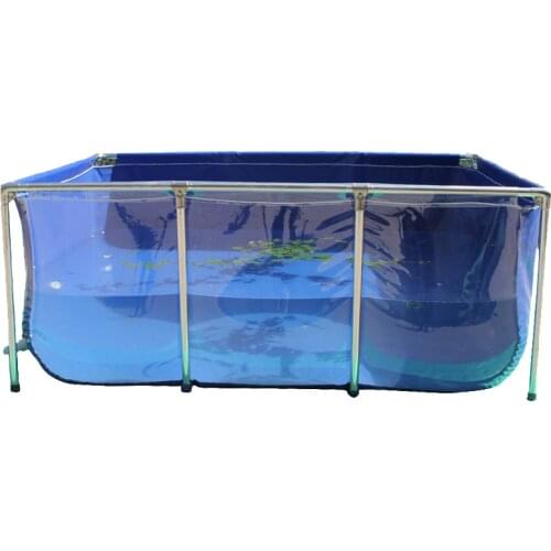 Hi-quality Tarpaulin Aquarium Fish Tank Childrens Swimming Pool Water Pond+High Strength Stainless Steel Bracket Upgrade Type