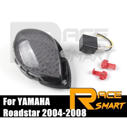 1 Set Motorcycle LED Turn Signals For YAMAHA Roadstar 2004-2008 Brake Tail Light Taillight 2005 2006 2007 04 05 06 Clear Smoke