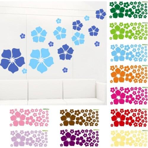 1pcs Removable Beautiful Flowers Wall Stickers For Kids Rooms Living Room Bedroom Home Decoration DIY Art PVC Vinyl Decals