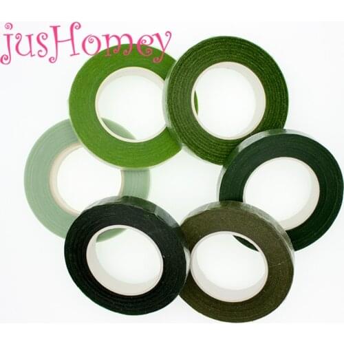 2PCS 30yds Green Colors Florist Crepe Paper Tape Rolls Floral Stem Wrap Tapes Wedding Bridal Bouquet Wrap DIY Floral Supply