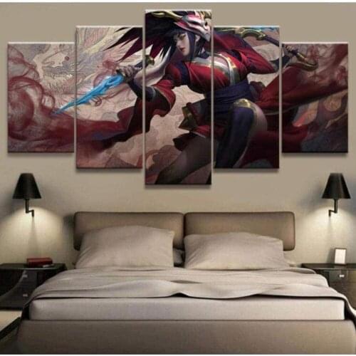 5 Piece Wall Art Canvas Game Character Posters Female Assassin Pictures And Priuss Modern Home Bedroom Decoration wall Paintings