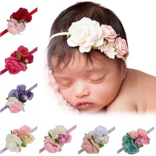 7PCS Baby Headband Flower Girls Toddler Hair Bands For Baby Girls Kids Headbands Turban Newborn Haarband Baby Hair Accessories