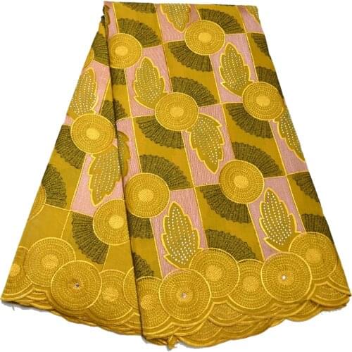 African lace fabric with stones high quality embroidery cotton swiss voile lace for Nigerian Senegal big occasion clothes N8896