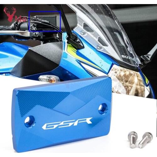 CNC Accessories Motorcycle Front Brake Fluid Reservoir Caps Cover For Suzuki GSR750 GSR 750 2011 2012 2013 2014- 2018 Motorbike